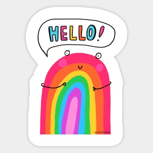 HELLO Rainbow Sticker